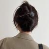 Horquilla con clip de un solo carácter, trenzada, con hebilla de rana, sencilla y elegante, horquilla con perla de alta calidad, pinza para el pelo en la parte posterior de la cabeza, accesorio para la cabeza