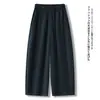Calça Harem Cropped de Algodão Tencel, Calça de Comprimento 9/10, Estilo Fino 2026, Calça Curvada, Calça Balloon, Calça Casual de Verão para Mulheres
