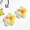 Accesorios de resina de flor translúcida brillante simulada para joyería DIY, pegamento de crema hecho a mano, zapatos con agujeros, pasadores para el cabello y accesorios para el cabello