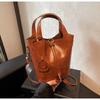 Bolso de Mano Vintage de Moda para Mujer Invierno 2024 Nueva Moda Bolso de Cubo de Alta Gama Bolso de Hombro Casual