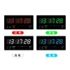 Reloj Electrónico con Pantalla Digital Grande, Reloj de Pared para Dormitorio y Estudio, Reloj con Calendario Perpetuo, Reloj de Pared Montado en Pared con Pantalla LED Grande y Números Rojos