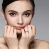 Versão coreana do anel de ameixa inteira mais vendido feminino zircônia banhado a prata anel de casal para amigas presente de aniversário uma geração de cabelo