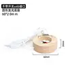 Base redonda de madera maciza para luz de noche de cristal, base luminosa para luz de noche, piedra de aromaterapia, base de madera luminosa LED