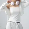 Chaleco Blanco Pequeño de Tirantes para Mujer con Tirantes Finos Sin Costuras Sexy Atractivo Se Puede Usar por Fuera Espalda Hermosa Ropa Interior Chaleco para Verse Delgado