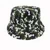 Sombrero de Pescador de Doble Cara Transfronterizo para Hombre y Mujer Primavera y Verano Ocio al Aire Libre Versátil Sombrero con Visera Protector Solar Sombrero de Cubo con Estampado Coreano de Moda