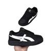Zapatos de Pan con Suela Gruesa de Combinación de Colores Negro y Dorado Estilo Retro Americano para Mujer Ins2025 Primavera Nuevos Zapatillas de Pareja para Entrenamiento Moral para Hombre