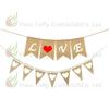 Propuesta Compromiso Decoración Fiesta Día de San Valentín Flor AMOR Encaje de Algodón AMOR Tela Bandera Triangular