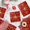 Wx177 Árvore de Natal de Papel com Letras Pera de Neve Papel 17g Presente Doce Papel de Embrulho à Prova de Umidade Papel Colorido Decorativo Vermelho