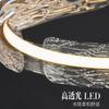Lámpara de araña de cristal con patrón de agua para sala de estar de lujo ligero italiano, lámpara de araña de anillo de alta gama para villa, diseñador, sala de exposición de restaurante, dormitorio