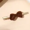 2025 Novo Grampo de Cabelo com Laço de Floco Celebridade da Internet Estilo Coreano Ins Delicado Tridimensional Clipe Lateral Acessórios de Cabelo de Uma Palavra