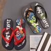 Chanclas para Hombre Verano Zapatillas de Moda al Por Mayor Zapatos de Playa Estilo Coreano para Interior y Exterior Sandalias Simples Planas Antideslizantes