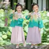 Novo Traje Feminino Estilo Chinês, Novo Hanfu Tang Suit Infantil de Outono, Traje de Performance Antigo Super Fada Estilo Chinês para Menininha