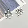 1 nuevo colgante de campana de copo de nieve de aleación de plata antigua serie navideña simulación colgante accesorios de joyería diy