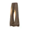 Nuevos pantalones casuales para hombre de otoño/invierno, estilo europeo y americano, estampado de leopardo de moda, talla grande, corte holgado, pierna recta, pantalones largos casuales para hombre