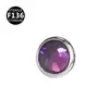 Pernos para Piel Planos F136 de Titanio 5A Europeos y Americanos, Accesorios de Cabeza de Clavo Incrustada, Pernos para Injertos de Piel, Joyería para Piercings con Rosca de 0.9/1.2