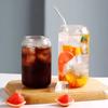 Amazon Vaso de Coca-Cola al por Mayor Bebida de Café Vaso Transparente Pajita Transparente Vaso de Vidrio Transparente Apto para Microondas Resistente a Altas Temperaturas Vaso para Agua