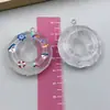 Anillo de Natación Transparente de Resina Simulada Colgante para Llavero Accesorios de Joyería DIY Llavero de Bolso Colgante para Collar