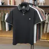 Camisa Polo Seamless Elástica de Nylon Seda de Leche Leishibert para Hombre Camiseta de Manga Corta Verano Transpirable Camisa de Manga Corta sin Planchar