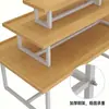 Expositor Promocional Papelería Isla para Madre y Bebé Apilador Gabinete de Exhibición de Cosméticos de Alta Calidad Mesa Flujo de Tres Niveles Estantería de Acero y Madera