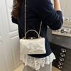 Moda dulce bolso de mano para mujer 2025 nuevo bolso bandolera de cadena tipo mensajero para ir al trabajo estilo extranjero bolso caja comercio exterior