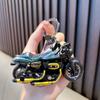 Chaveiro de motocicleta de simulação carro de liga metálica de corrida com puxar para trás chaveiro de carro brinquedo para menino modelo de carro presente atacado