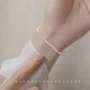 Celebridad de Internet Explosivo Pequeño Libro Rojo Luz de Lujo Nicho Diseño Pulsera de Cristal Ultradelgada Super Brillante 3 mm Pulsera de Cuentas de Diamante Mágico