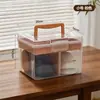 Caja de Almacenamiento para Juego de Té Portátil Bnbs Bai Nabaon con Tapa, Dividida en Compartimentos, a Prueba de Humedad, para Guardar Tazas de Té y Tetera Kung Fu