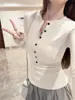 Camiseta sexy de manga larga con cuello medio abierto estilo americano para mujer, corte ajustado, top puro y seductor, capa base de forro polar para otoño e invierno
