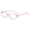 Gafas Ovaladas Adelgazantes de Marco Pequeño Estilo Nuevo Retro Transfronterizas para Mujer, Estilo Callejero de Moda Ins Dulce Fresco Estilo Chica Popular Gafas Sin Graduación