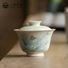 Yipin Qiantang Pintado à Mão Wen Xinlan Vintage High-end Doméstico Não Quente Cerâmica Chá Especial Kung Fu Conjunto de Chá Tigela com Tampa