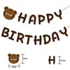 Decoración de Cumpleaños Temática de Bosque Estilo Sencillo para Niños y Niñas, Fondo de Pared con Pancarta de Tigre, Decoración de Escena para Fiesta de Primer Cumpleaños de Bebé