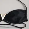 Nuevo Artículo de Comercio Exterior Europeo y Americano Estilo Sexy Traje de Baño Bikini de Playa de Tres Piezas Traje de Baño Dividido con Cordones