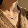 Collar de moissanita de plata esterlina S925 transfronterizo para mujer, elegante colgante de moda, cadena de clavícula con temperamento de viento simple, fabricantes de fuentes
