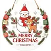 Decorações de rodelas de madeira de Natal transfronteiriças com grafite, Enfeites de parede e porta de Natal para casa, Decorações de árvore de Natal de madeira