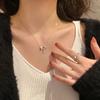 Colar Rosa Mori Feminino ins Luxo Leve Nicho High-end Corrente Clavícula All-match Estudante Namorada Acessórios de Colar