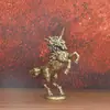 Latón Retro Viejo Fuego Unicornio Adornos Unicornio Fuego Unicornio Pequeños Utensilios de Cobre Artesanías de Latón Pequeños Adornos Decorativos Lote
