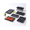 Plato de Barbacoa Negro Mate Estilo Japonés Placa Rectangular Comercial para Parrilla Plato para Hot Pot Plato para Guarniciones Vajilla para Barbacoa Uso Especial