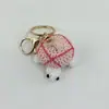 Llavero de Ballena Pequeña Tejida a Crochet de Lana Lindo Dibujo Animado Creativo Hecho a Mano Colgante para Bolso de Pareja Accesorios para Teléfono Móvil