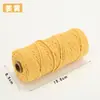 Cuerda de Algodón de Color de 3 mm para Manualidades Trenzado Hecho a Mano Hilo de Algodón Grueso Fino Suave Cuerda para Tapicería 10m/50m/100m No