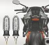 Para Honda Suzuki Kawasaki Yamaha Forma Mini 3LED Indicador de Giro de Motocicleta Linterna