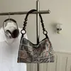 Bolso Cuadrado Pequeño Estilo Chino al por Mayor para Mujer, Nuevo Modelo Verano 2026, Bolso de Hombro Bordado a Cuadros, Bolso de Axila de Gama Alta