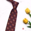 Corbata vintage marrón nueva para hombre, corbata de poliéster de moda de negocios, disponible en fábrica, venta al por mayor, multicolor opcional