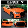 Película para Cambio de Color de Coche en Colores como Rojo Rosa, Rosa Rosa, Amarillo Maíz, Gris Acero, Naranja Coral, Rosa Té con Leche Oolong, Autorreparable para Carrocería de Coche