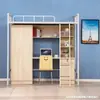 Mesa baja para cama combinada cama de hierro cama individual para apartamento cama para estudiantes personal dormitorio cama elevada estantería integrada