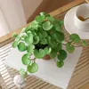 Planta Verde Artificial en Maceta Pequeña Planta Falsa Eucalipto Flor Artificial Bonsái Muebles para Sala de Estar Decoraciones de Escritorio Adornos