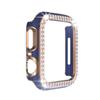 Caja Protectora de Reloj Hueca de Diamantes de Doble Fila y Doble Color Electrochapada para PC Apple iwatch Generación 10