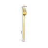 Juego de Cubiertos Portugueses de Acero Inoxidable 304 Transfronterizo para Hogar Hotel Cuchillo para Bistec Dorado Engrosado Tenedor Cuchara Cuchara de Postre