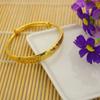 Pulsera de empuje y extracción de 10 mm, latón puro, pulsera chapada en oro, doble dragón-fénix, arena dorada que no se decolora, pulsera de vientre redondo, gypsophila