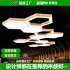 LED hexagonal favo de mel lâmpada de modelagem criativa lustre de madeira redonda jardim de infância dança ioga sala de aula lâmpada sala de jantar