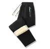 Pantalones Deportivos Casuales para Hombre Binjie [Transfronterizos] con Cremallera Antirrobo, Lana de Cordero, Otoño e Invierno, Artículo Popular Transfronterizo